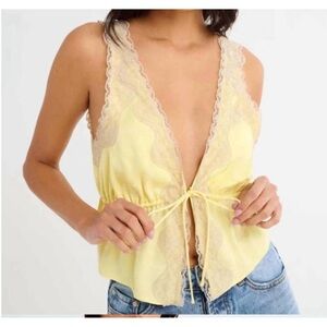 Rumored Yellow Lace Trim Camisole